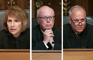 Image of Sixth District Court of Appeals Judge Arlene Singer, Twelfth District Court of Appeals Judge Robert P. Ringland, and Eleventh District Court of Appeals Judge Thomas R. Wright