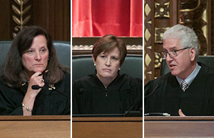 Image of Tenth District Court of Appeals Judge Lisa L. Sadler, Ninth District Court of Appeals Judge Lynne S. Callahan, and Tenth District Court of Appeals Judge William A. Klatt