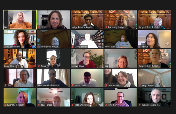 Image of a screen shot of 25 people in separate screens