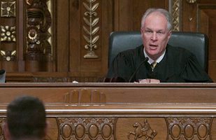 Image of Judge Mark Pietrykowski on the Supreme Court bench