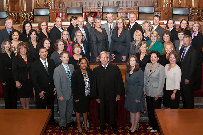 Group shot of the 2013 graduates of the Court Management Program