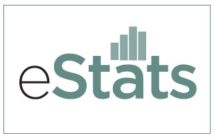 Image of a bar graph overtop of the word 'eStats'