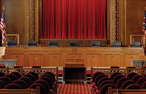 Image of an empty Supreme Court Courtroom
