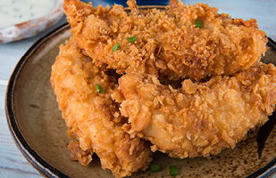 Image of a fried chicken wing.