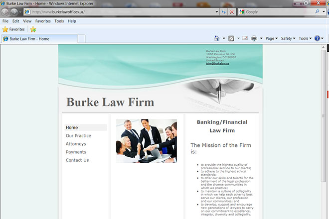 Fictitious Law Firm Website Using Names Of Real Attorneys In Check Scam