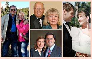 Image of a collage of four pictures of married couples who are all judges