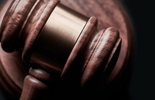 Close-up image of a wooden gavel