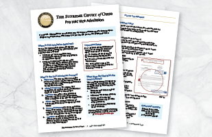 Two pages of a document arranged in a fan pattern.