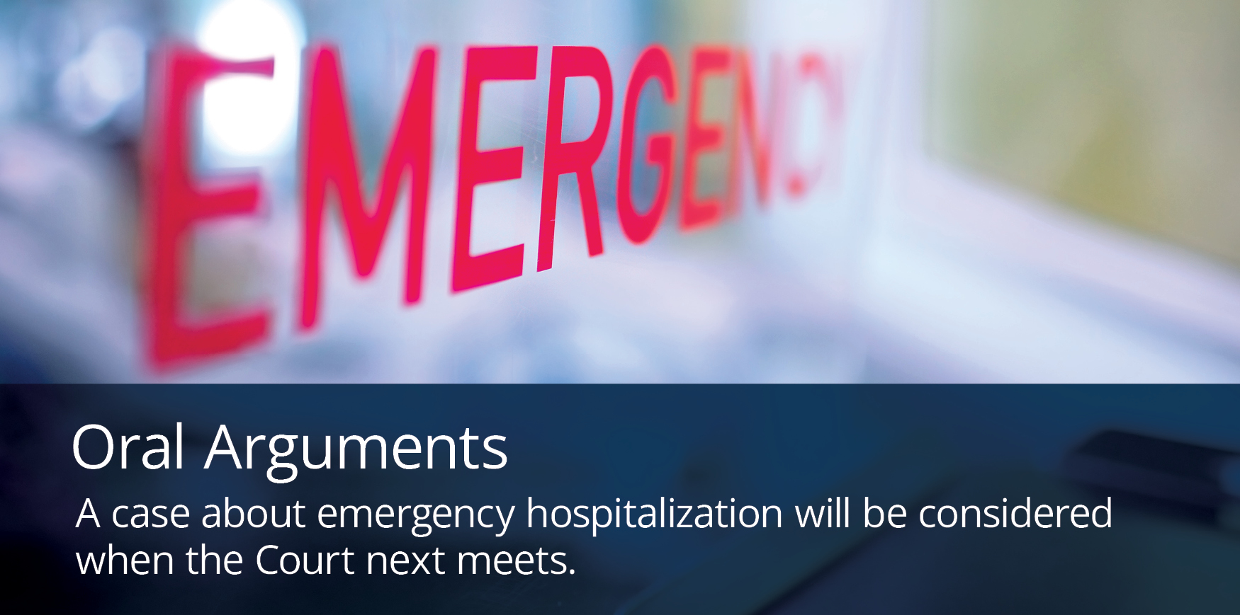 The word 'Emergency' in red